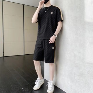 Bộ đồ thể thao mỏng lụa, áo thun ngắn tay và quần, dành cho nam - 19.76₫