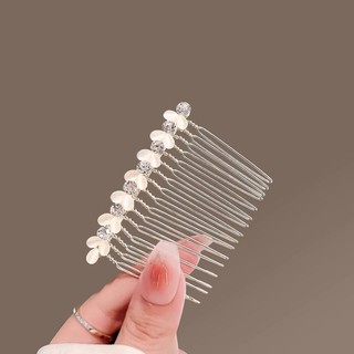 Mauropoli [Sẵn Sàng] Lược Lá Mắt Mèo Tinh Tế Kẹp Tóc Tính Khí, Chèn Lược Lưng Đầu, Gãy Tóc Bên, Kẹp Tóc