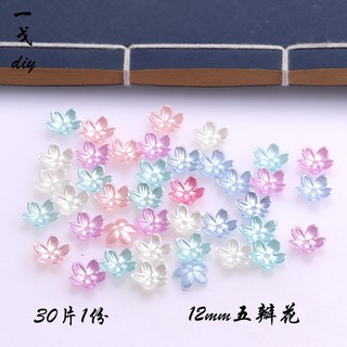30 Chiếc 1 Bộ 12 Mm Cánh Hoa Acrylic Cánh Hoa Tự Làm Handmade Kẹp Tóc Chất Liệu Làm