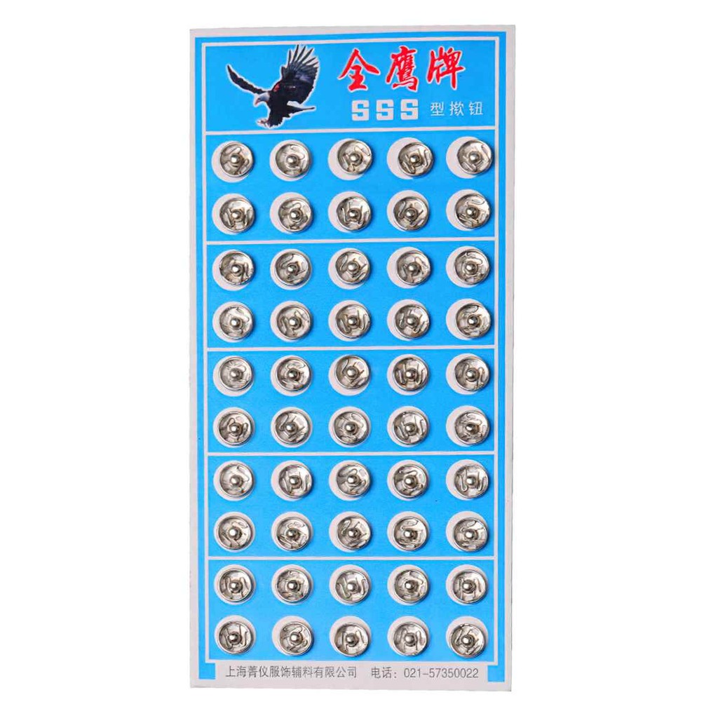 Kim Loại Nhỏ Chốt Bấm Nút 8 / 12 / 16 / 21mm Đen Bạc Quần Áo Phụ Kiện May Nhúng Khóa