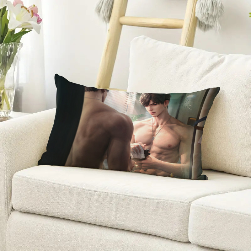 Vỏ gối Love and Deepspace Caleb Vỏ gối bằng vải Polyester in một mặt (Không có lõi)