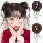 DELMER Tổng Hợp Scrunchies, Co Giãn Xoăn Chignon Trẻ Em Xộn Tóc Bun, Dễ Thương Trang Trí Tự Nhiên Phần Mở Rộng Tóc Giả Miếng Tóc Cho Trẻ Em