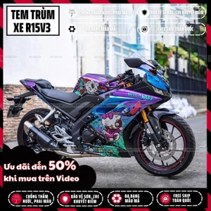 Tem trùm R15v3 cao cấp | Mẫu R15H005 thiết kế riêng | Decal cao cấp bảo hàng 3 năm