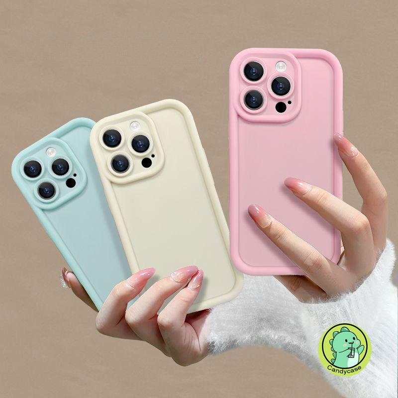 Ốp Lưng Cho Redmi Note 13 Pro Plus 5G Note 12 11 Pro 4G 5G Note 11S 10 10T 5G 9T Note 12 Turbo Cover Dễ Thương Đơn Giản Màu Kẹo Chắc Chắn Chống Sốc Mềm Khung TPU Vỏ Điện Thoại