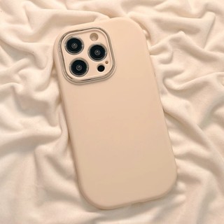 Ins Macaron Vỏ Điện Thoại Siliocne Đơn Giản Tương Thích Cho iPhone 15 14 Pro Max Vỏ iPhone 11 12 13 Pro Max Bảo Vệ Ống Kính Ốp Lưng Mềm Chống Sốc