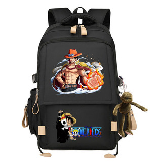 Ba Lô One Piece Luffy Cho Học Sinh Dung Tích Lớn Chống Thấm Nước Nhẹ In Hình Hoạt Hình Đa Năng Schoolbag