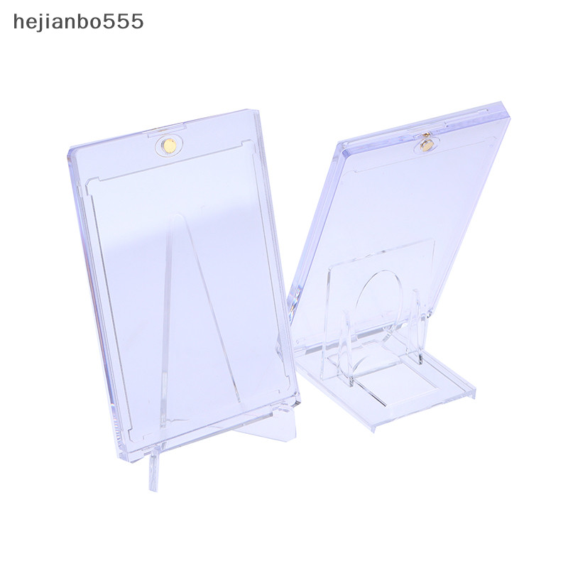 Hejianbo555 1 Bộ 35PT Hộp đựng thẻ từ tính Thẻ hỗ trợ Bảo vệ Tay áo bằng nhựa cứng Hộp trưng bày giao dịch Thể thao Thẻ Yugioh tốt