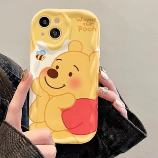 Ốp Điện Thoại Di Động Disney Winnie The Pooh Cho IPhone 11 15 14 13 Pro Max 12 / 8se 7 Plus XS Chất Liệu Silicon Chống Thấm Nước Và Chống Sốc Covre