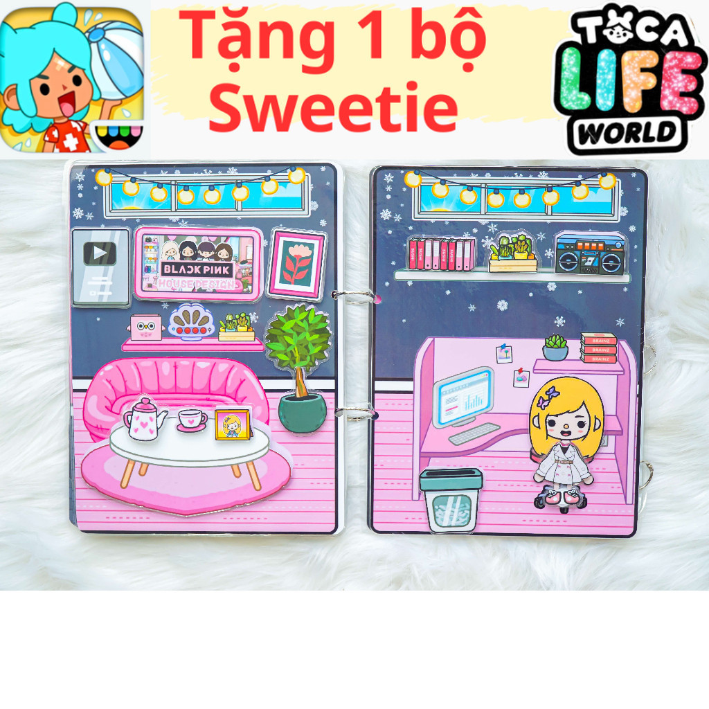Ngôi nhà của BLACKPINK Mansion Ngôi nhà búp bê đồ chơi giấy thủ công toca boca h6 đồ chơi cho bé gái cô tiên xanh
