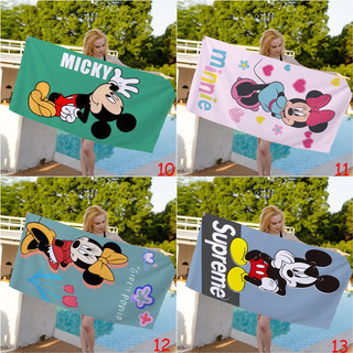 Khăn Mickey Và Minnie Chuột Terry Vải Một Mặt In Mềm Mại Vải Terry Khăn Tắm Đồ Dùng Phòng Tắm