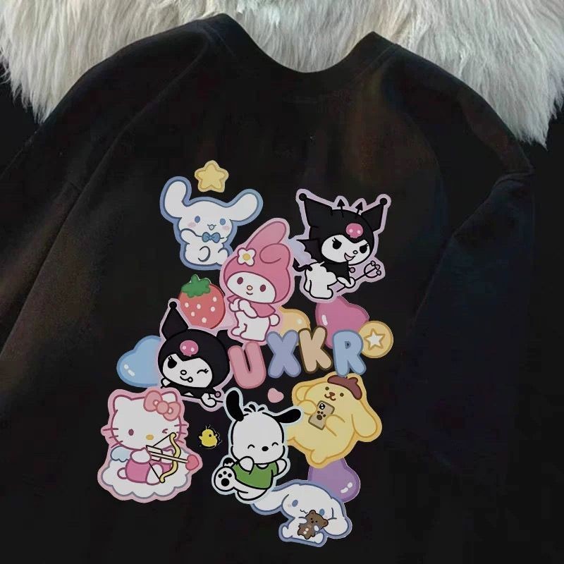 2024 Thời Trang Kuromi Cinnamoroll Pochacco Thiết Kế Độc Đáo Áo Thun Nữ Tay Ngắn - In Hình Hoạt Hình Mùa Hè Dễ Thương