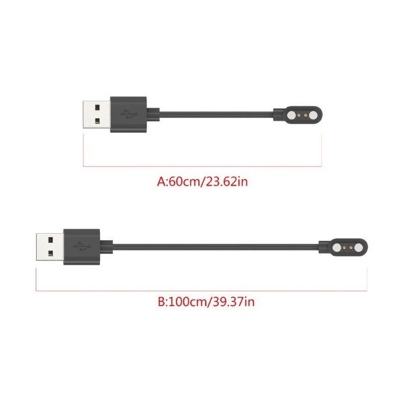 IOR Cáp Sạc USB Mạnh Dây Sạc Dây Màu Đen Cho Đồng Hồ Thông Minh COLMI P71 Sạc