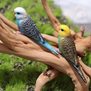 COCODECOVED Mô Phỏng Budgie Vẹt, Phim Hoạt Hình Thu Nhỏ Chim Tượng Nhỏ, Giáo Dục Sáng Tạo Vẹt Nhựa Trang Trí Phòng Khách