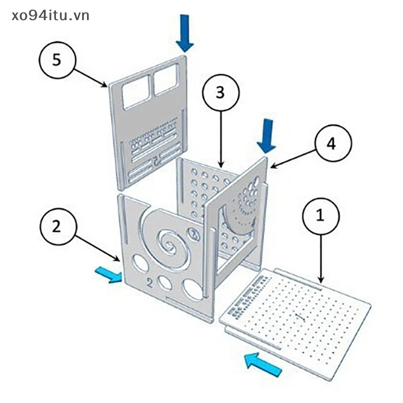Xoitu Sáng Tạo Sợi Bát Móc Sắp Xếp Lưu Trữ Giá Đỡ DIY Sợi Dispenser Đan Bát Cho Đan Móc Xiên VN