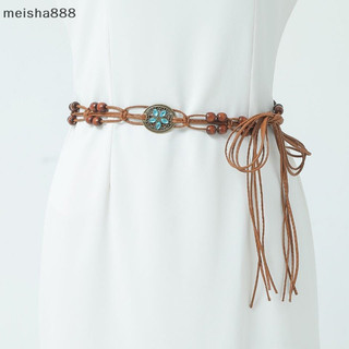 Meisha888 Phong Cách Bohemian Dệt Nước Phong Cách Dân Tộc Hạt Nữ Thắt Lưng Kỳ Nghỉ Phong Cách Dây Thắt Lưng