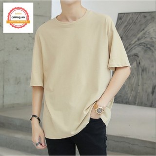 Áo phông nam, áo thun nam tay ngắn cổ tròn chất thun lạnh  dày dặn thoáng mát cường an fashion áo trơn