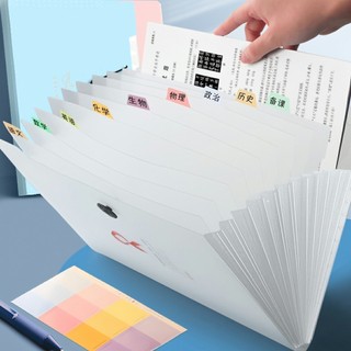 Túi đựng tài liệu tệp đựng tài liệu nhiều ngăn kẹp tài liệu A4 đựng đề cương, bài kiểm tra chia ngăn tiện dụng SUNND