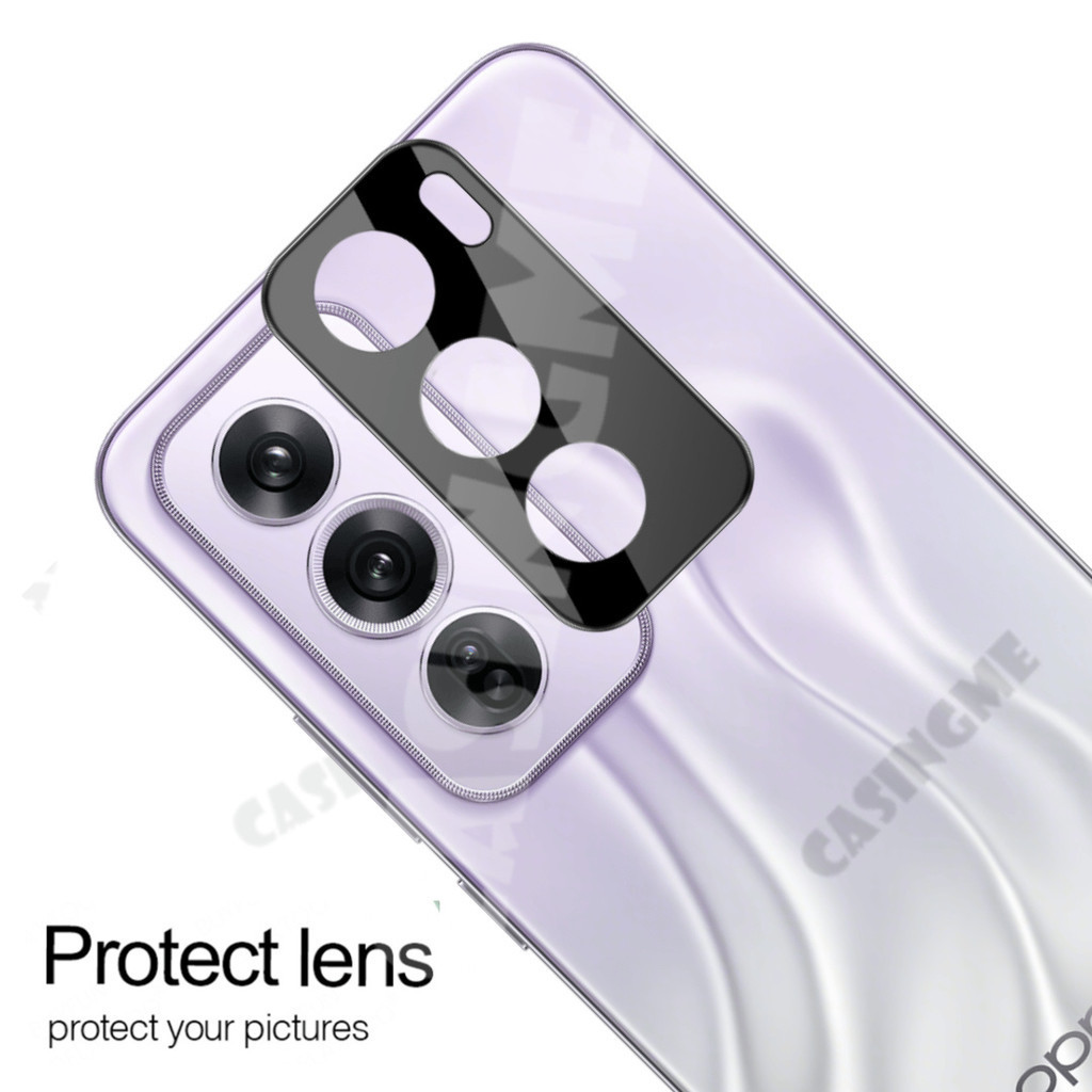Ốp bảo vệ ống kính camera 3D cho Oppo Reno 12/Reno 12 Pro 5G 2024, full cover, kính cường lực