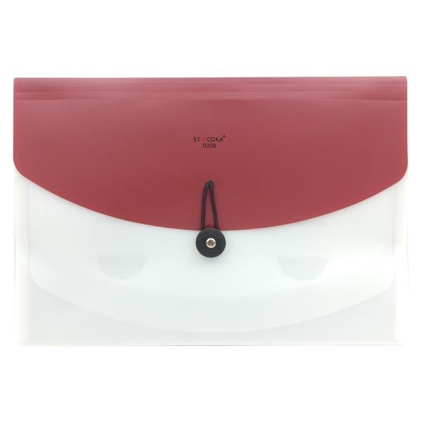 Bìa Cặp Stacom File A4 4 Ngăn D208 - Màu Đỏ | Shopee Việt Nam