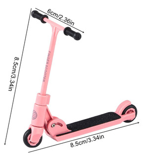 LILYES Xe Tay Ga Mini Mô Phỏng Có Thể Gập Lại, Đồ Chơi Ngón Tay Mới Lạ Hai Bánh, Ván Trượt Ngón Tay Huấn Luyện