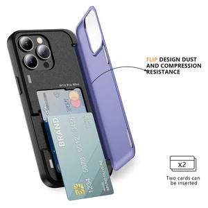 Từ Tính Lật Đựng Thẻ Khe Cắm Tương Thích Cho iPhone 15 14 Plus 13 12 Pro MAX Lai Hạng Nặng Giáp Thẻ Bỏ Túi Đứng Ví Bao