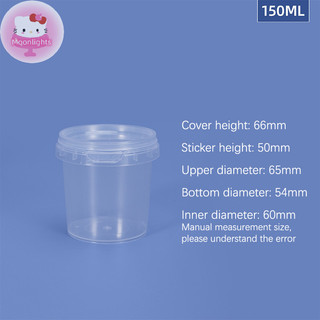 Xô + Nắp Nhựa Moonlights 150ML-1500ML - Trắng Trống Có Tay Cầm - Thùng Đựng Thực Phẩm Lớn EN