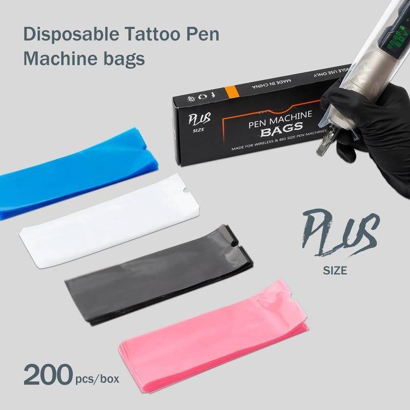 Hộp tráng men|Eztat2 200 chiếc Vỏ máy xăm dùng một lần - Túi đựng bút nhựa