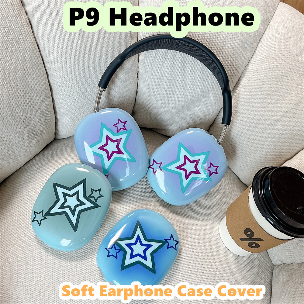 [Ngôi sao tương lai] Dành cho vỏ tai nghe P9 Dopamine Pentagram TPU Vỏ tai nghe silicon mềm NO.4