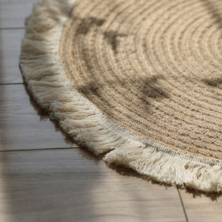 Trang Trí Nhà Cửa Tua Rua Dệt Tay Sợi Cotton Dây Thảm Sàn Ban Công Phòng Khách Cotton Vải Lanh Thảm Phong Cách Nhật Bản Tròn B & B B Phòng Ngủ Sàn Thảm Sàn