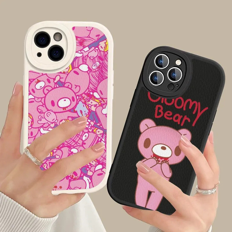 TP-1 Dễ Thương G-Gloomy B-Bear Ốp Điện Thoại Da Cứng Cho IPhone 16 17.35 14 13 12 Mini 11 14 Pro Max Xs X Xr 7 8 Plus Fundas