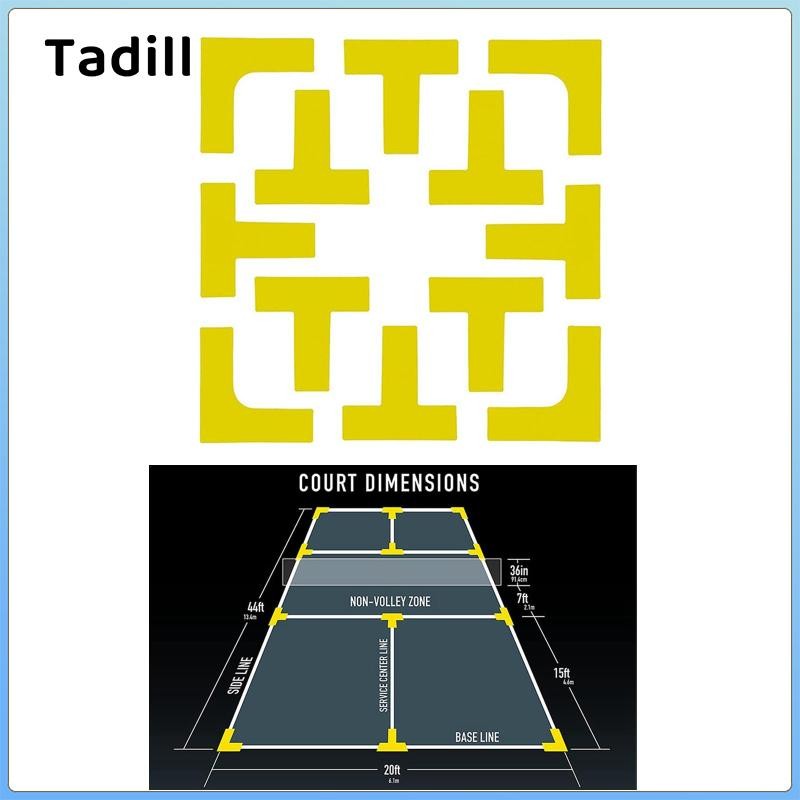 Tadill Pickleball Court Marker Kit Sân Tennis Silicone Dòng phụ kiện di động