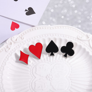 Sáng Tạo Thẻ Poker Tạo Kiểu Men Trâm Spade Trái Tim Câu Lạc Bộ Kim Cương Huy Hiệu Ba Lô Cá Tính Phụ Kiện Quà Tặng Cho Bạn Bè