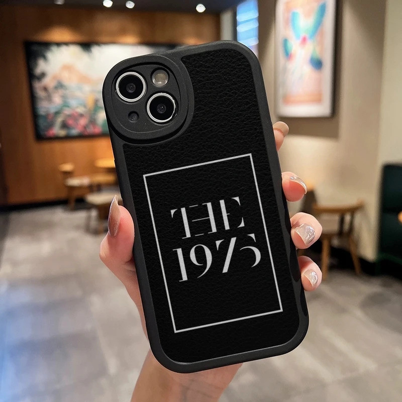 TP-1 The 1975 Band Rock Ốp Điện Thoại Da Đen Cho IPhone 13 12 17,15 11 14 Pro Max Mini X Xr 8 Plus SE2020 Silicon Mềm