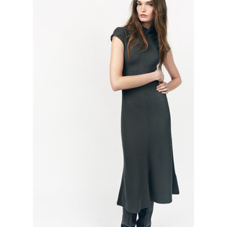 Đầm Zara made in Morocco midi ôm co dãn trơn
