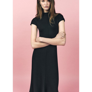 Đầm Zara made in Morocco midi ôm co dãn trơn