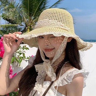 Julyhot Nữ Ren Tấm Che Mũ Rộng Vành Lớn Mũ Đi Biển Mùa Hè Mũ Rơm Có Thể Gập Lại Mũ Chống Nắng Thời Trang Bãi Biển Chống Tia UV Mũ Massivedeals