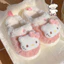 Xixitiao Dép Cotton Hello Kitty Sang Trọng Ấm Áp Thu Đông Nữ Sinh Viên Nhà Phòng Ngủ Thoải Mái