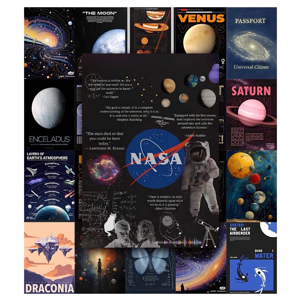 [Giấy] A4 In Màu - Set 50 Tờ Poster Giấy Dán Tường - HÌNH MILK WAY - Decor Trang Trí Nhà | MS: 111530
