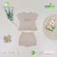 AMI0388 - Bộ Cộc Tay Smile Anminaza Vải Petit Sợi Tre Co Dãn Thoáng Mát Dành Cho Bé Gái