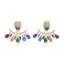 Bông Tai Nhiều Màu Sắc Zircon s925 Bạc Kim Tính Khí Bông Tai Thời Trang Nữ