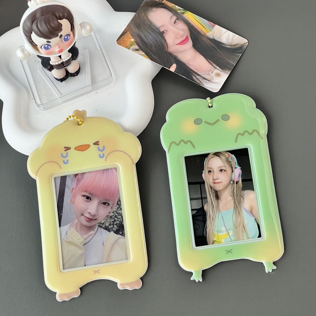 Động Vật Dễ Thương PVC Đựng Thẻ Ảnh Aidou Lưu Trữ ID Học Sinh Bảo Vệ Thẻ Thực Phẩm Hiển Thị Mặt Dây Chuyền Đổi Đến 9L0M