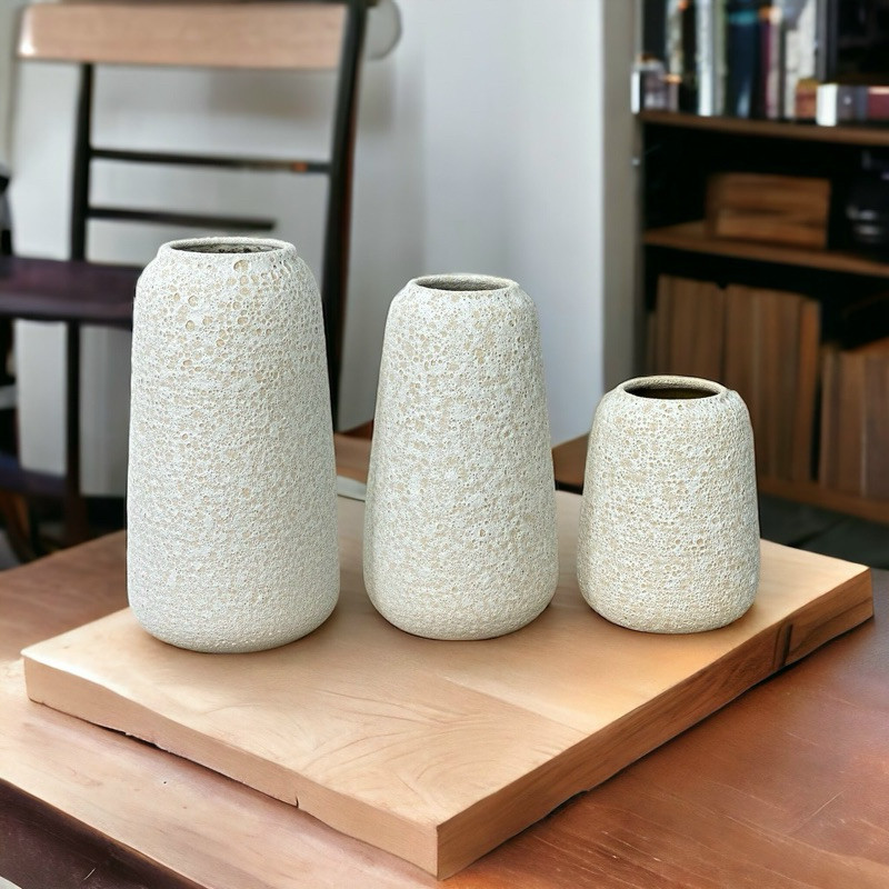 Bình gốm sứ Bát Tràng dáng đu đủ họa tiết vân ganh cắm hoa hồng, hoa sen, decor nội thất