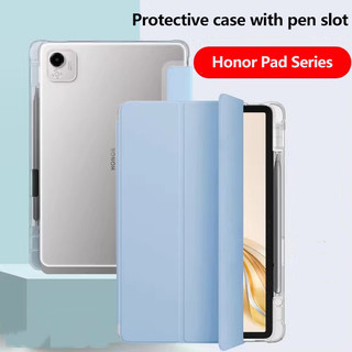 Ốp Túi Khí Trong Suốt Cho Honor Pad X9a 11.5inch 2025 X9 Pro V9 X8a 11 ” 2024 MagicPad 2 GT Pro 12.3 Pad 9 8 V8 Pro X8 Lite V7 X9 Da Đứng Bảo Vệ Có Khe Cắm Bút