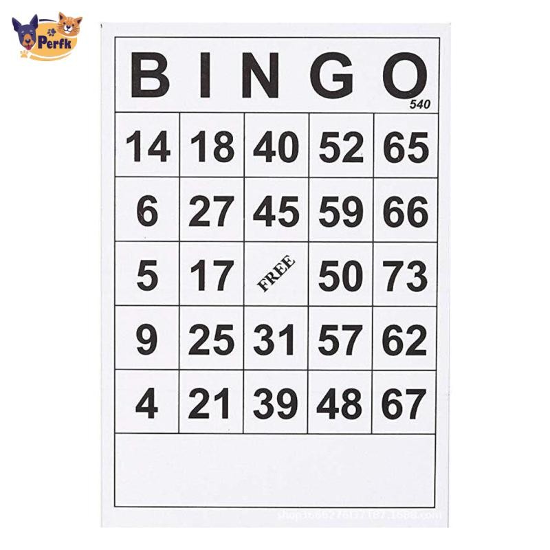Bộ 60 Thẻ Bingo Lớn Dễ Đọc Cho Người Lớn & Trẻ Em Bingo Thẻ Trò Chơi Tờ 0 Đến 75 Chữ Số 5.9x7.1