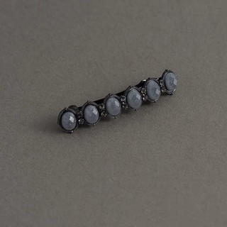 MAUROPOLI [Sẵn sàng] Lâu đài màu xám thông ~ Kẹp lò xo kiểu Pháp siêu Mỹ cổ điển Kích thước nhỏ Đơn giản Kẹp tóc nửa mảnh phù hợp cho mọi trận đấu Mũ đội đầu phía sau Nữ