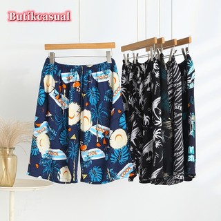 Nam Hoa staple rayon Quần Short Rời Hoa Mùa Hè 2025 Quần Nhà Thể Thao Nam Mỏng Đi Biển Quần