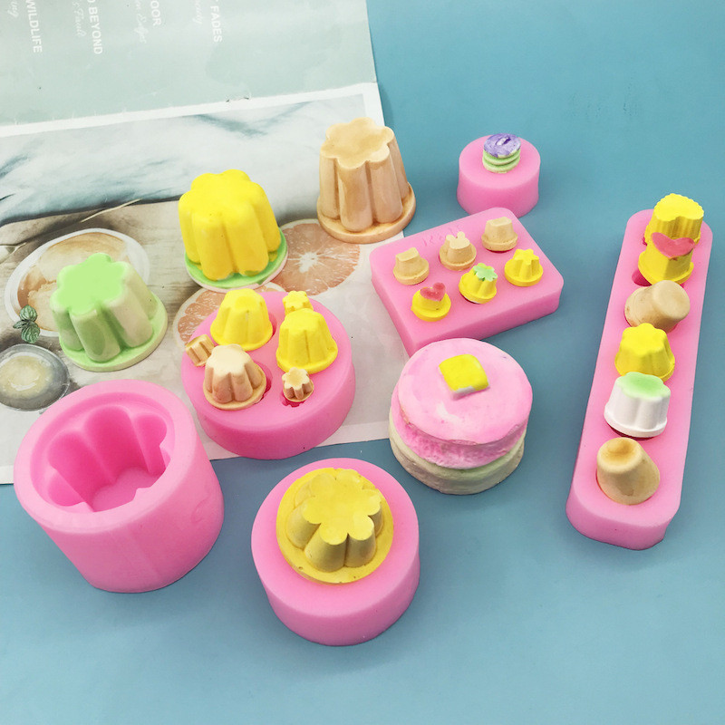 Pudding Khuôn Silicon Hoạt Hình Làm Fondant, Socola, Mousse, Bánh Trang Trí, Xà Phòng, Nến Handmade