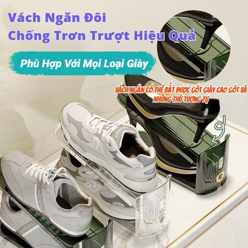 Đế Đựng Giày Dép 3 Nấc Điều Chỉnh Omie Kẹp Vịt, Giá Để Giày Đa Năng