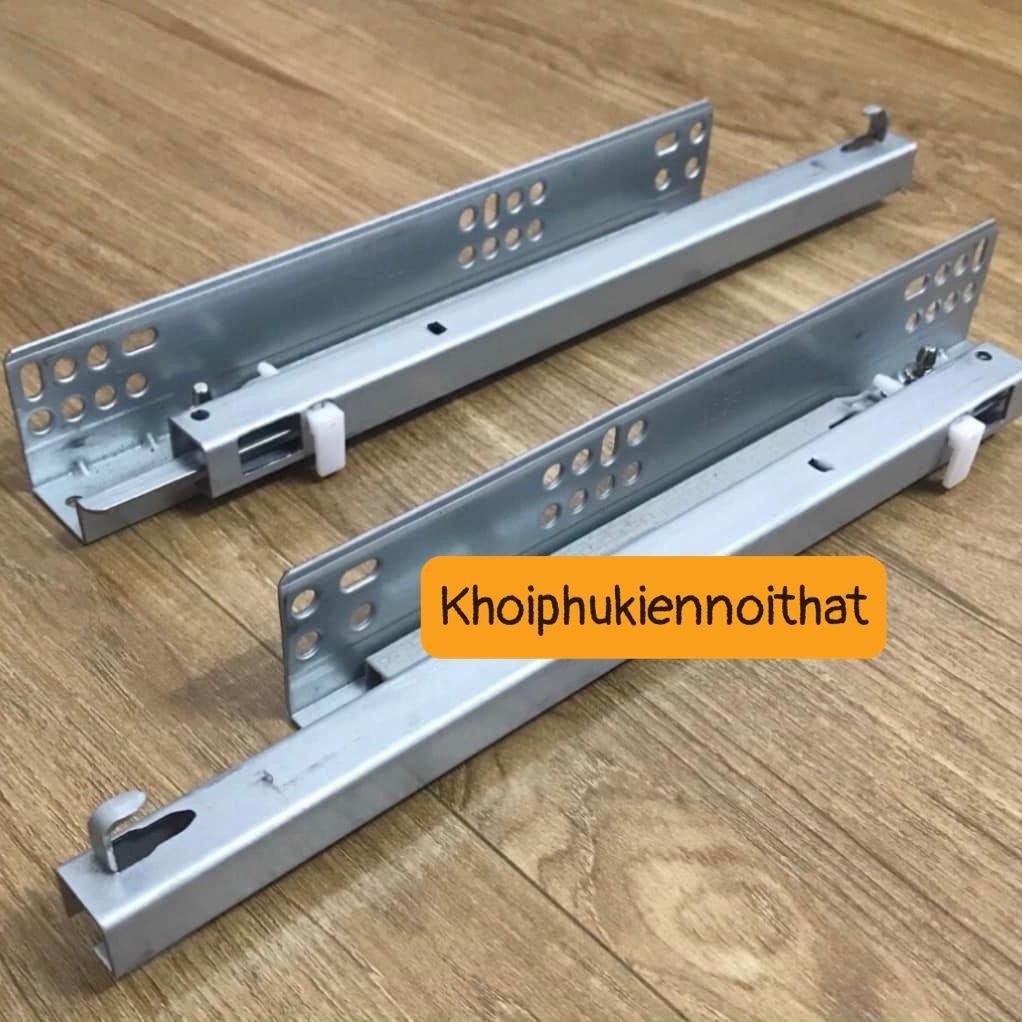 [Giá 1 cặp ] Ray âm mở 3/4, Ray âm đỡ đáy ngăn kéo có piston giảm chấn ...