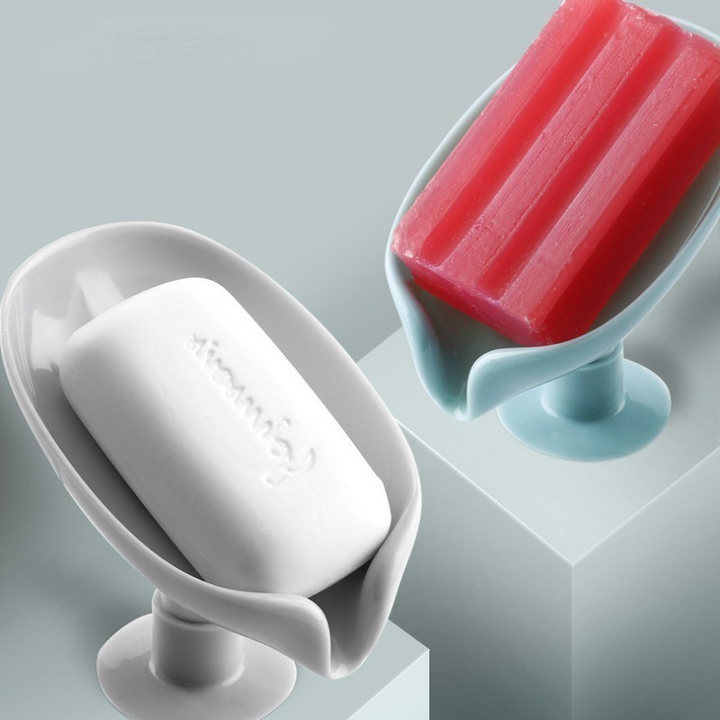 [Đặc sắc] Khay thoát xà phòng - Chống trượt, Thoát nước tự động, Thiết kế hút - Đồ dùng phòng tắm nhà bếp - Hộp đựng bọt biển - Hộp đựng xà phòng bồn rửa - Giá phơi xà phòng vệ sinh